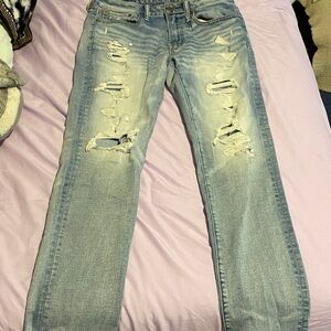 American Eagle Outfitters Ripped Light Blue Jeans